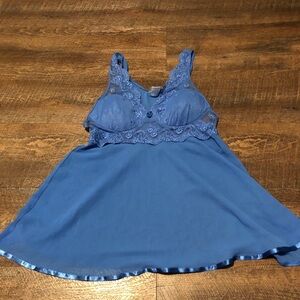 blue babydoll slip